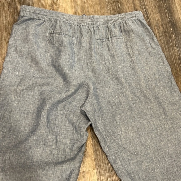 Athleta retreat blue linen pull on wide leg pants size 26 - Picture 4 of 11